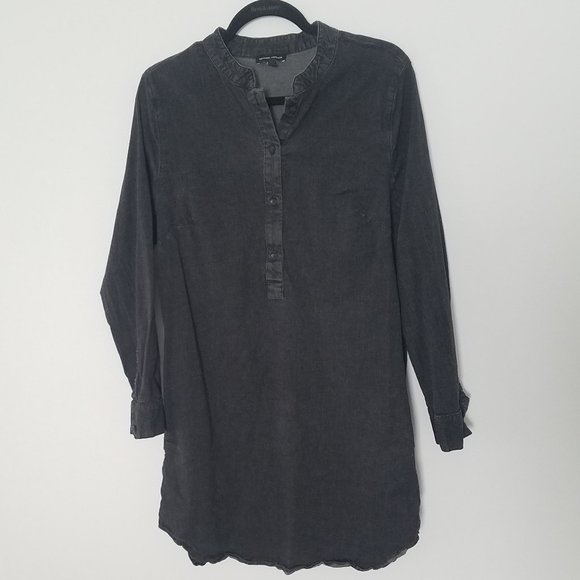 Universal Standard Black Denim Shirt Dress - Picture 1 of 7